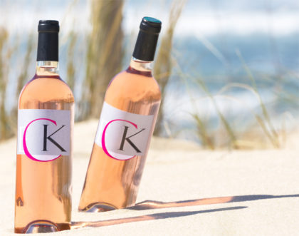 Déclinaison de packaging pour un vin rosé